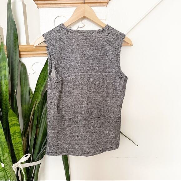J. Crew 365 Bouclé Peplum blouse gray sleeveless - Picture 4 of 6